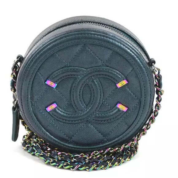Auth CHANEL Matelasse CC Logo Crossbody Shoulder Bag - Picture 1 of 12